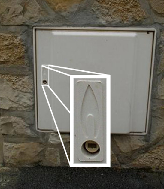 Affleurant de réseau de gaz : identification